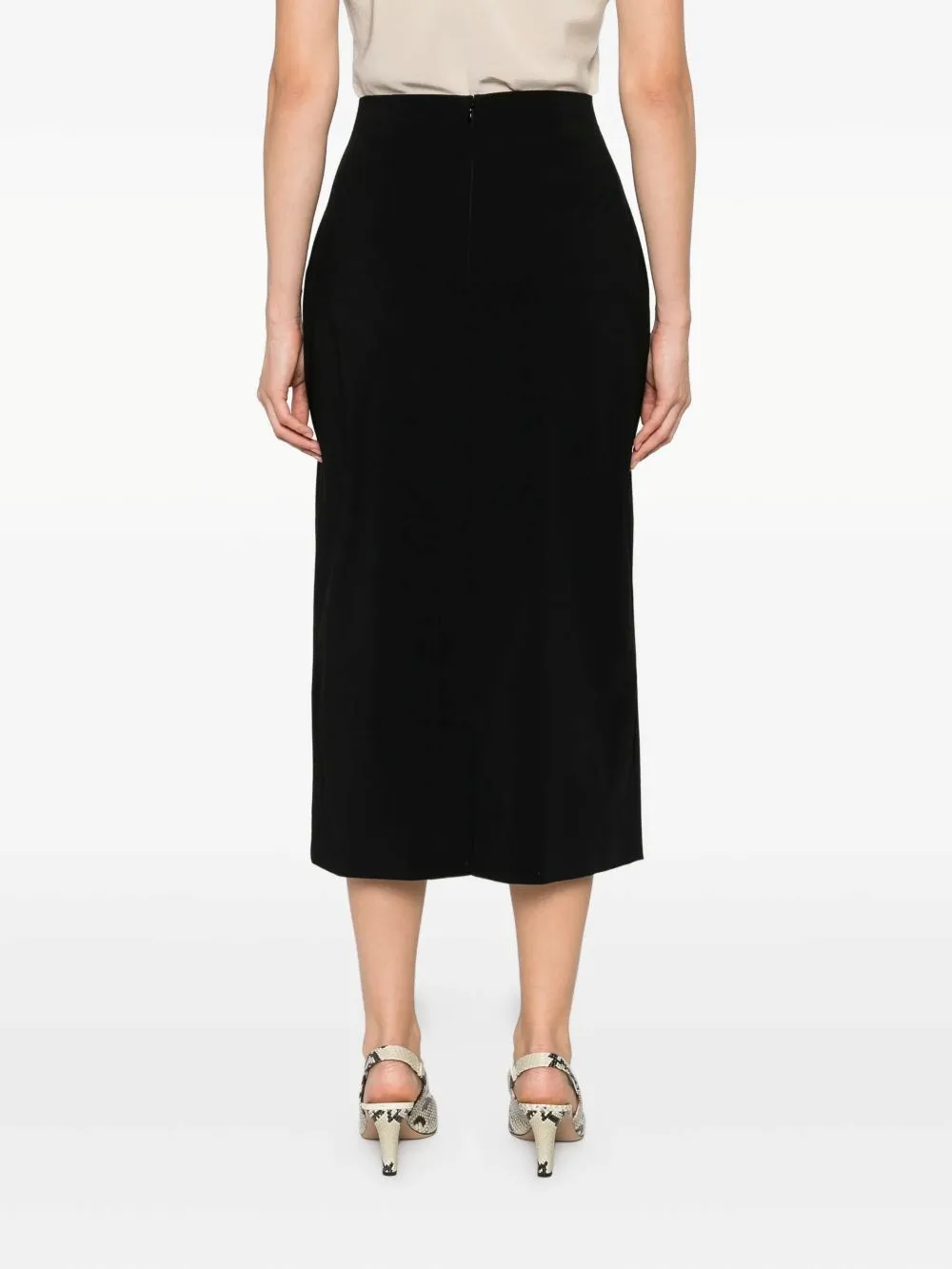 Pencil Wool-Blend Skirt