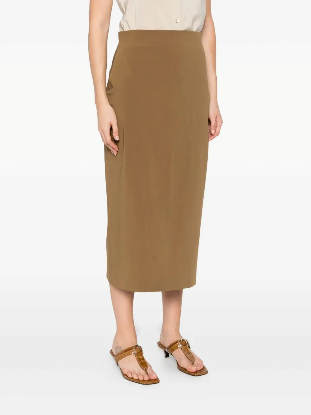 Wool-Blend Pencil Skirt