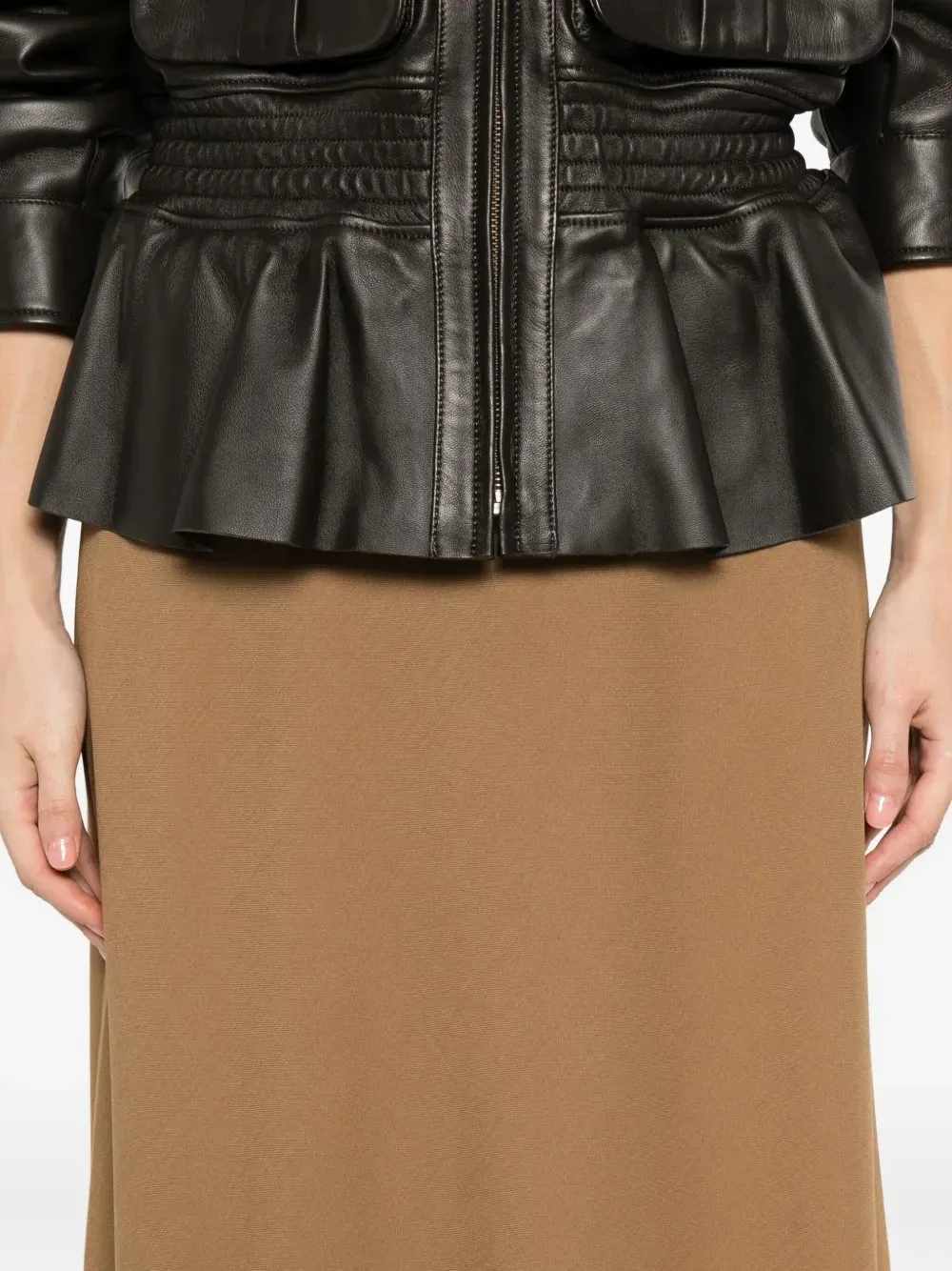 High-Waisted Midi Skirt