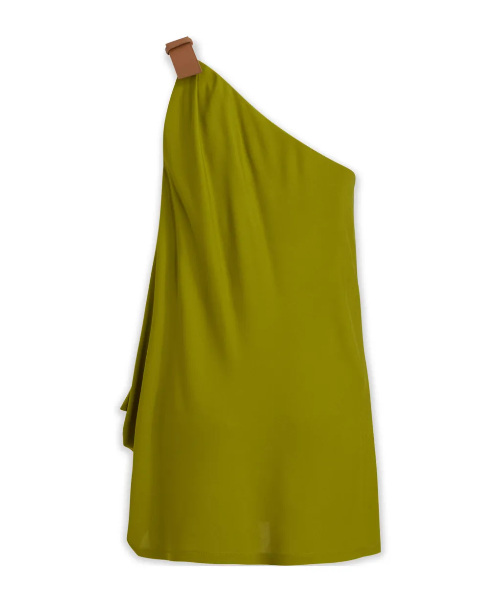 Buckled One-Shoulder Top