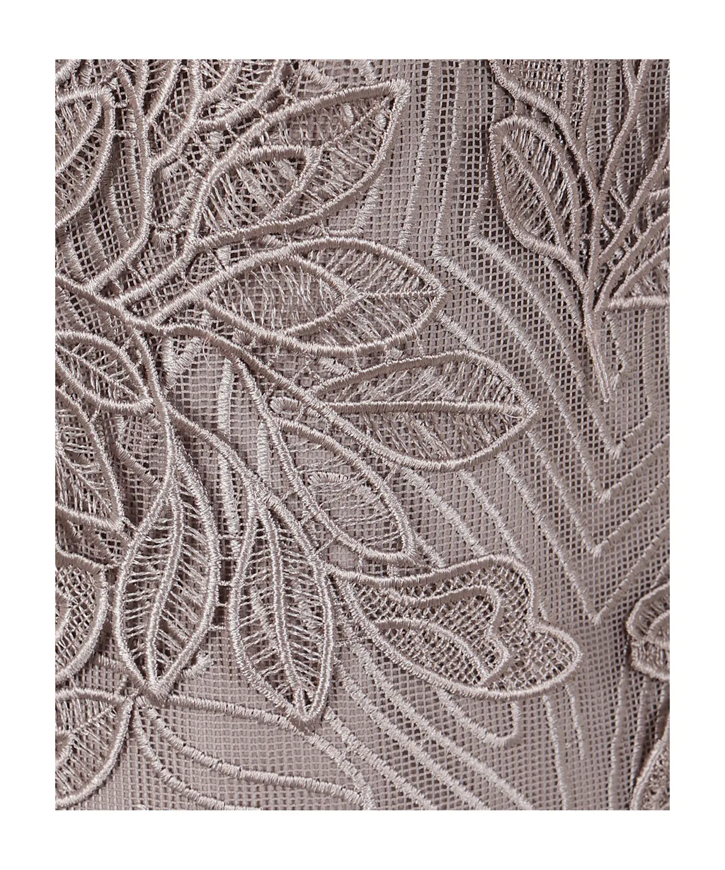 Foliage Macramé Lace Midi Dress