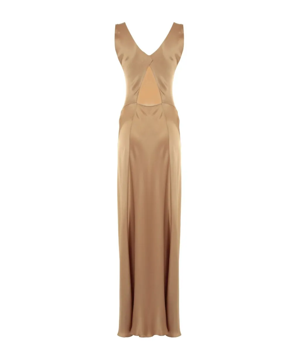Cut Out Cocktail Satin Dress