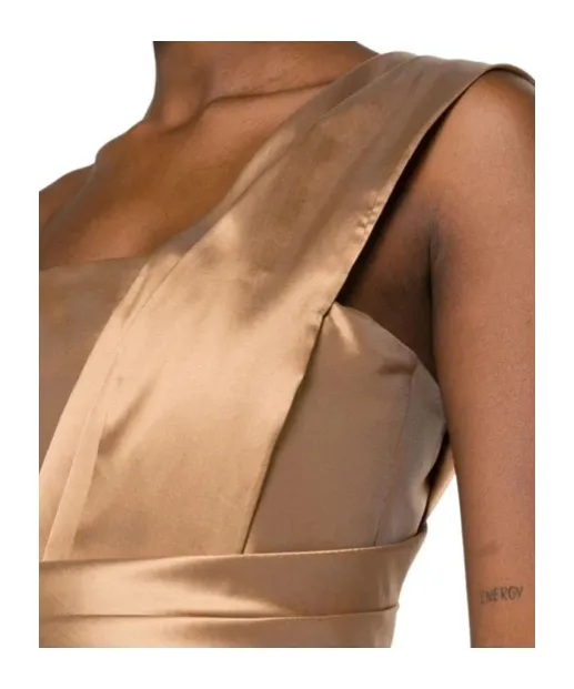 Mikado One-Shoulder Midi Dress