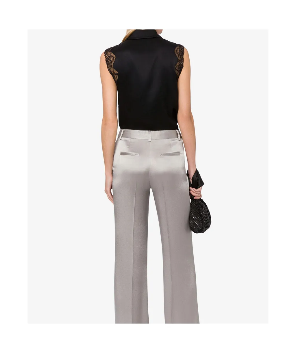 Lapel Sleeveless Shirt