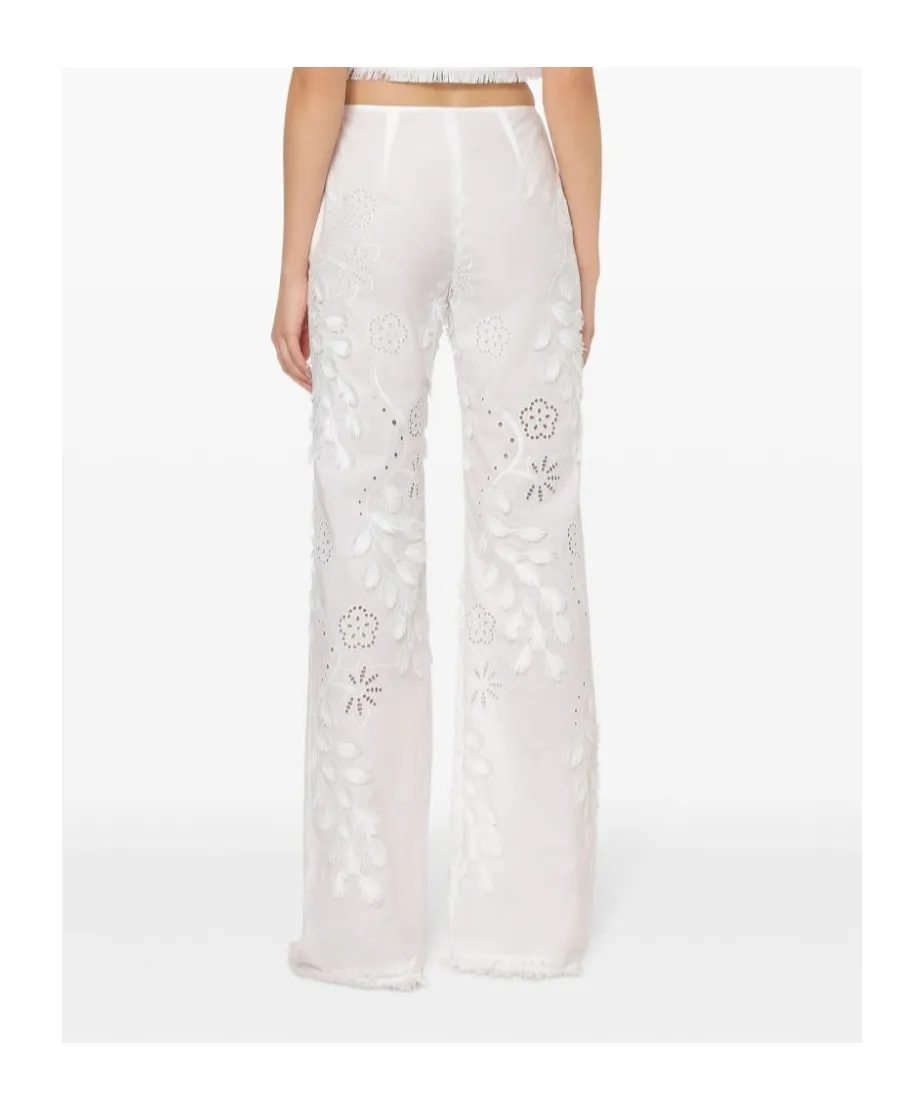 Floral Embroidered Pants