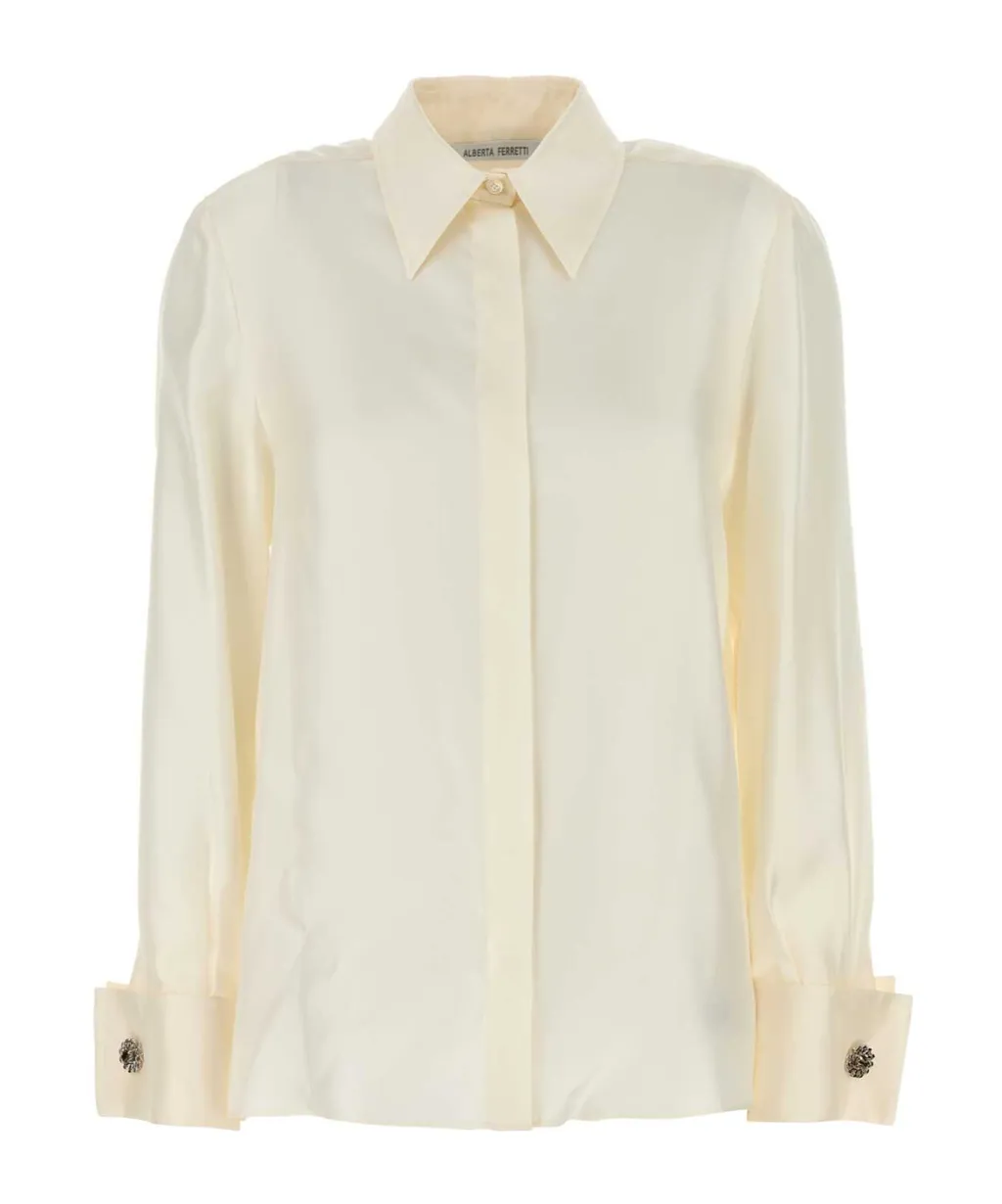 Buttoned Straight Hem Shirt