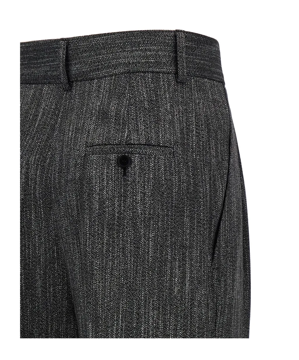 Pleat Wide-Leg Trousers