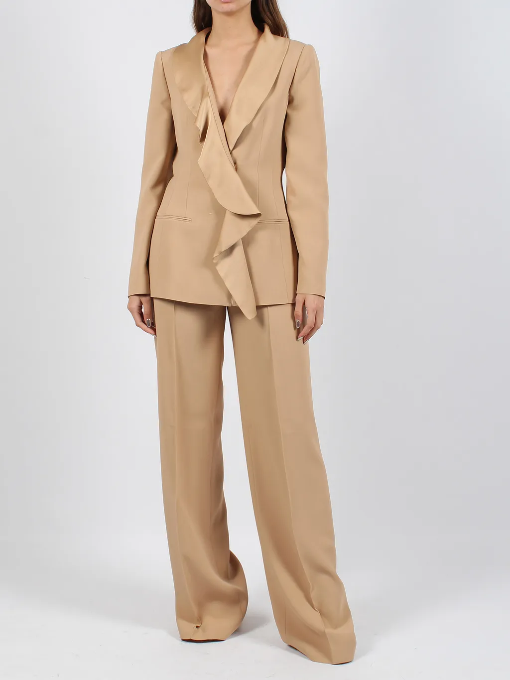 High-Waist Wide-Leg Palazzo Trousers