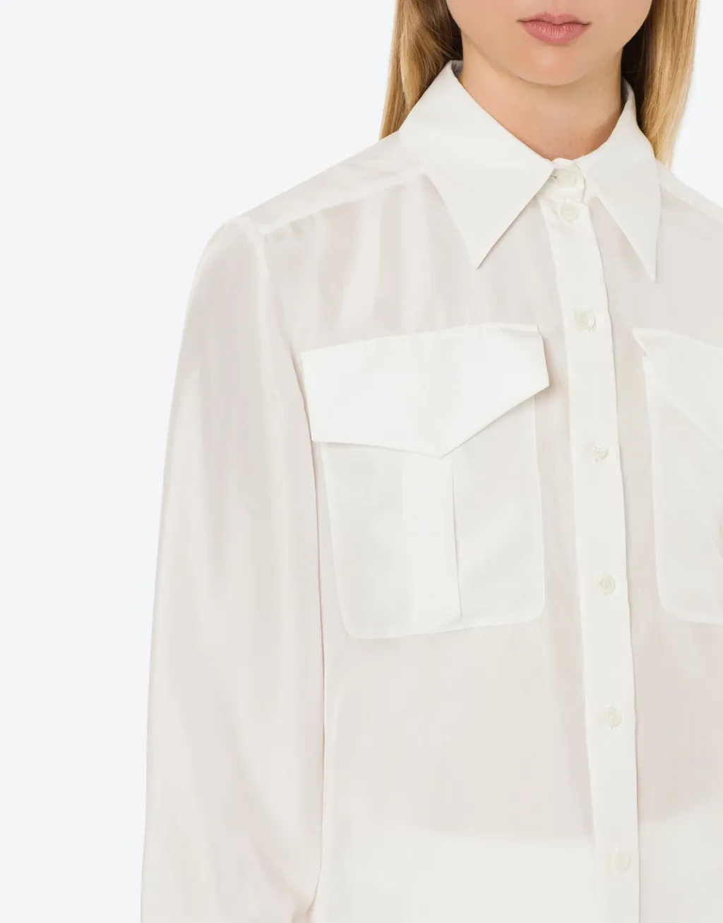 High-Low Hem Poplin Shirt