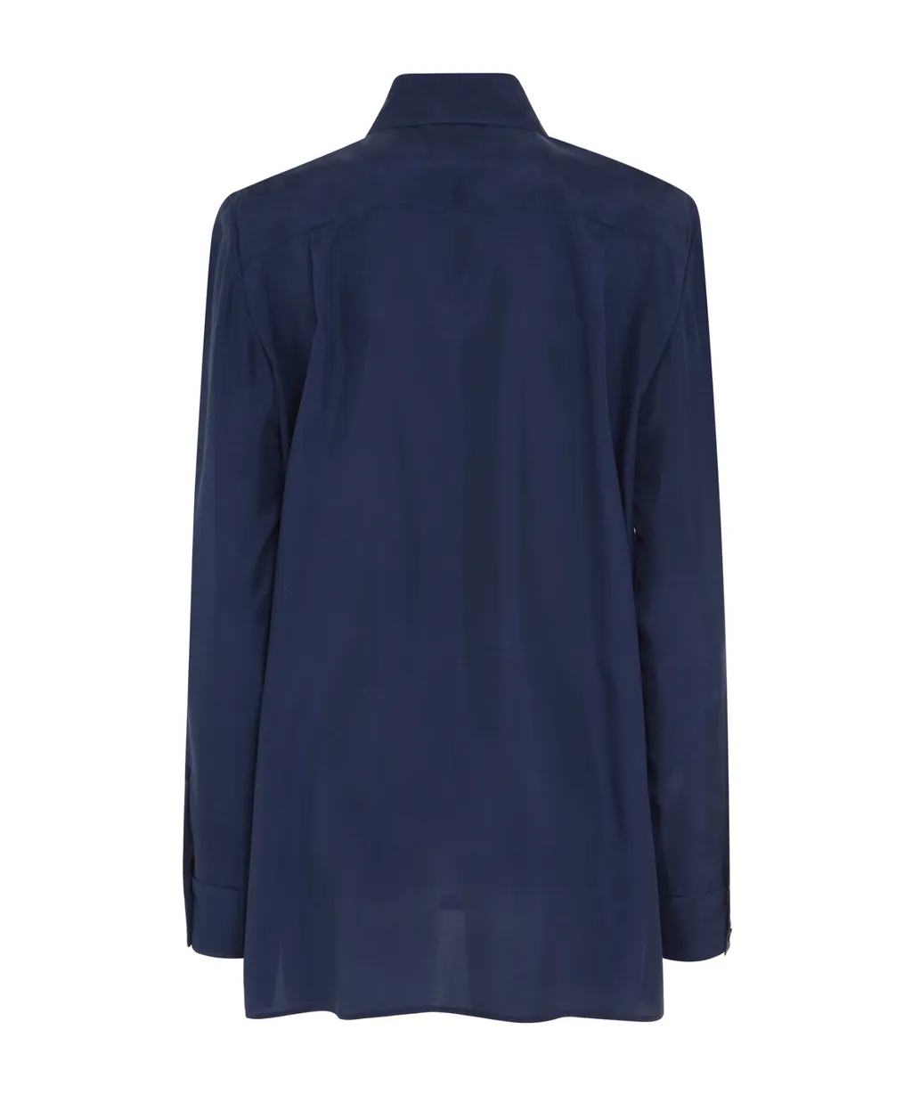 High-Low Hem Poplin Shirt