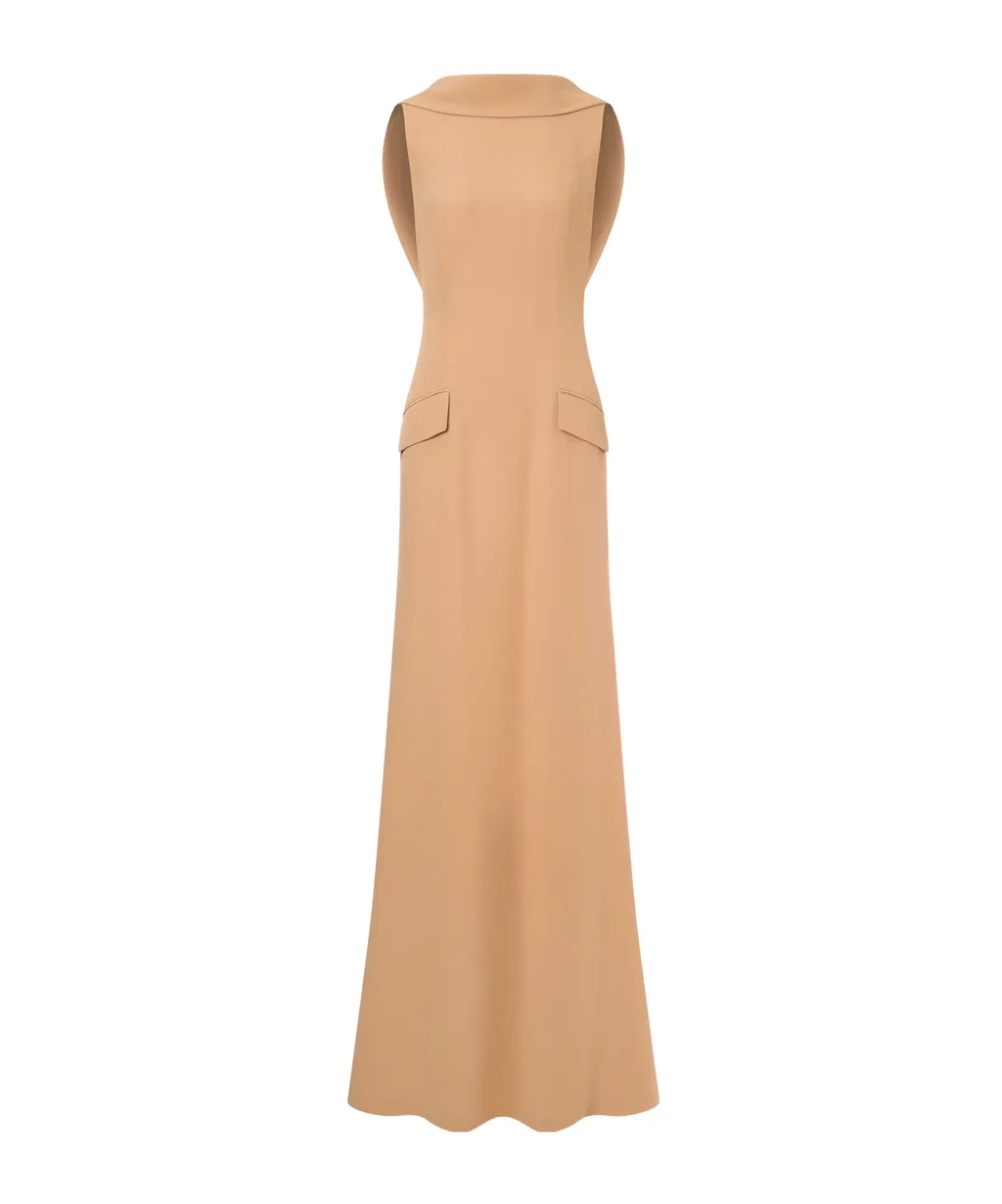 Low-Back Sleeveless Maxi Dress