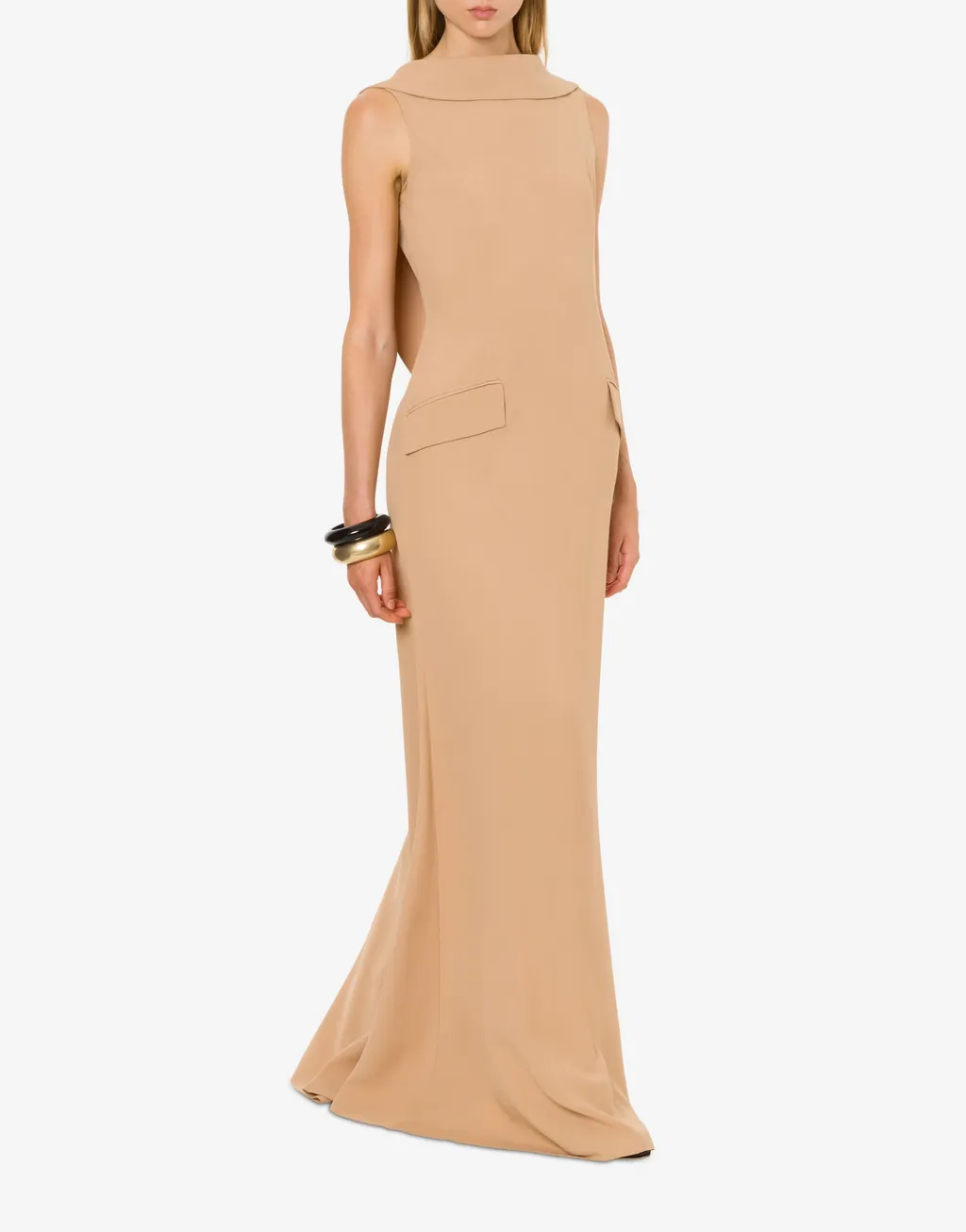 Low-Back Sleeveless Maxi Dress
