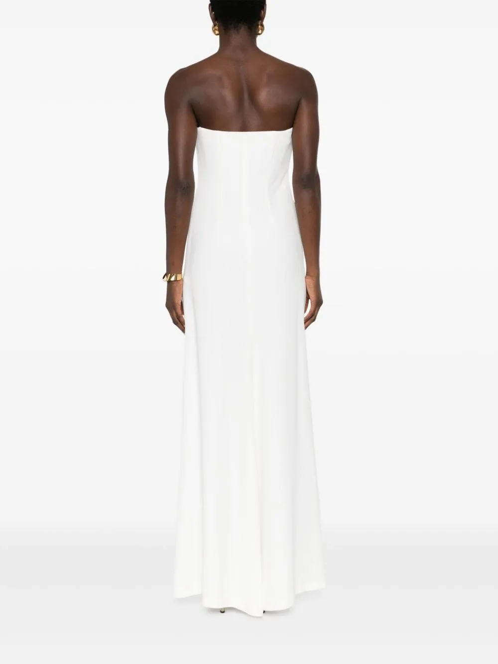 Strapless Crepe Maxi Dress