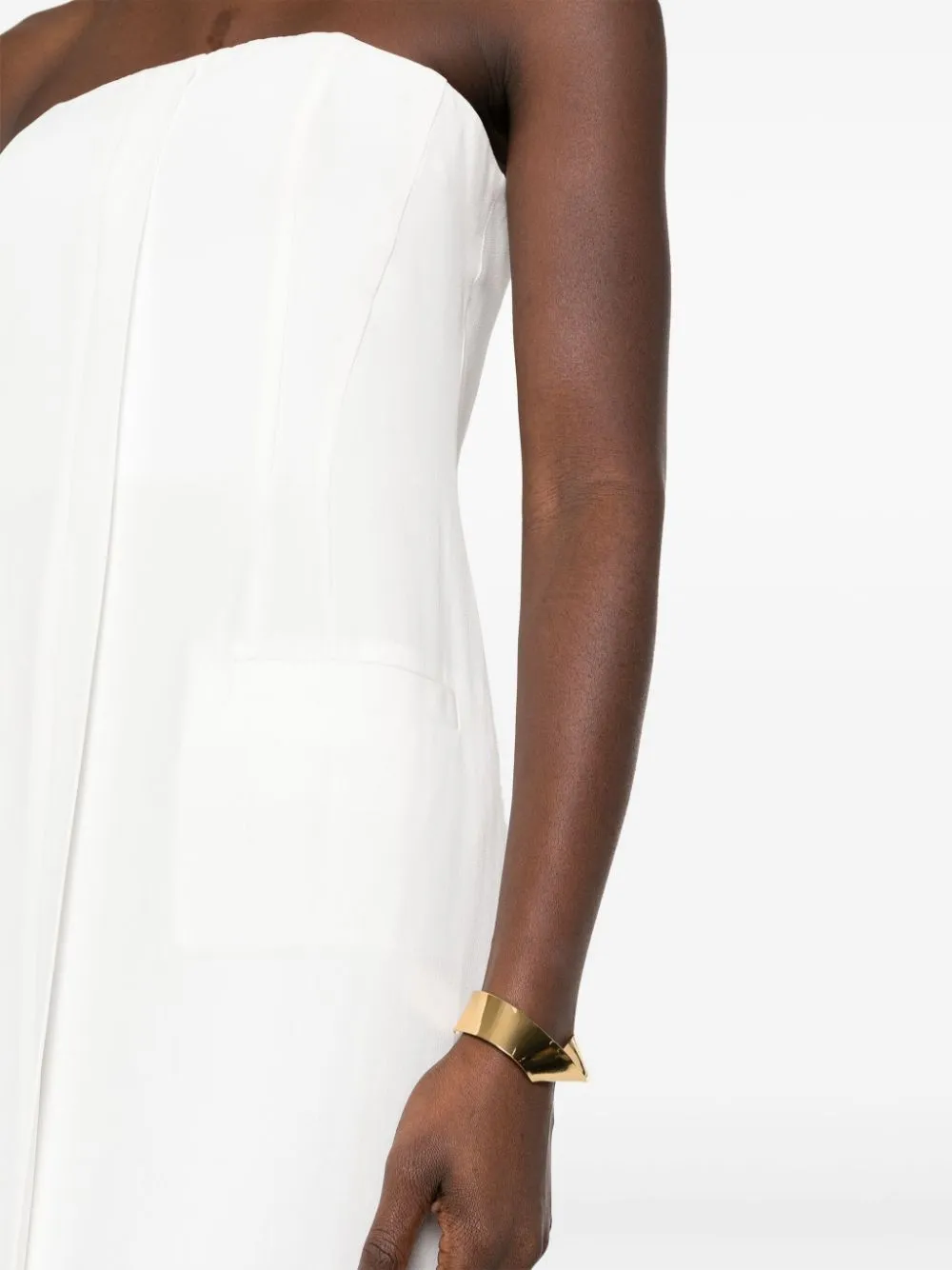 Strapless Crepe Maxi Dress