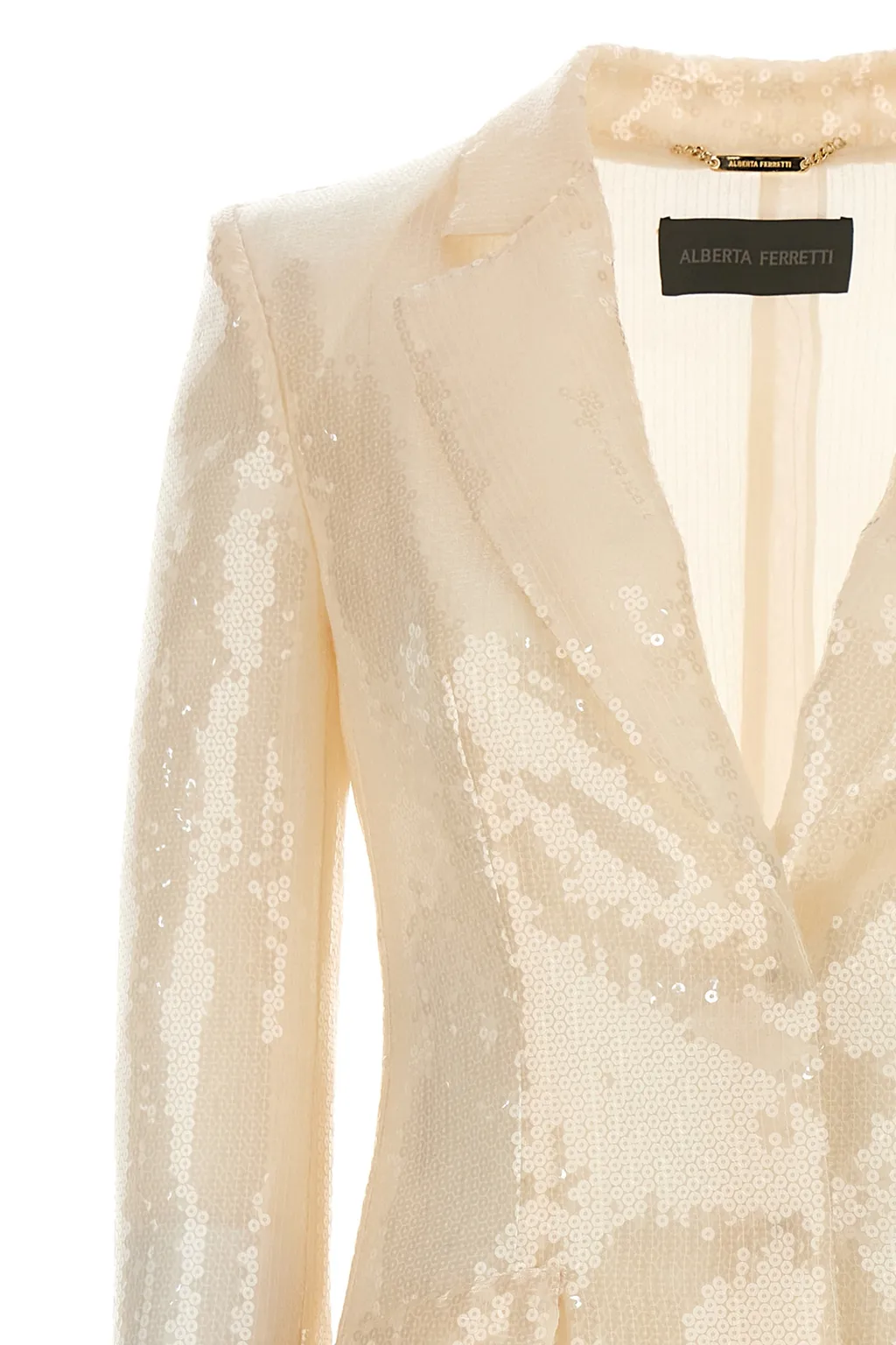 Sequin Embellished Single-Breasted Blazer