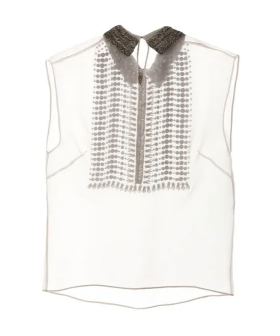 Beaded Chiffon Top