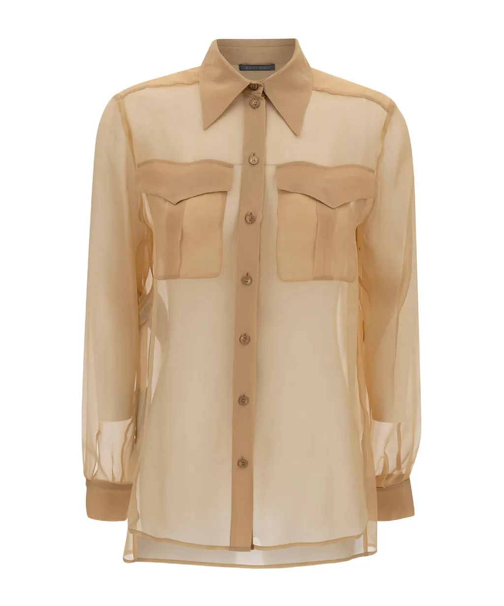 Chiffon Long-Sleeved Shirt
