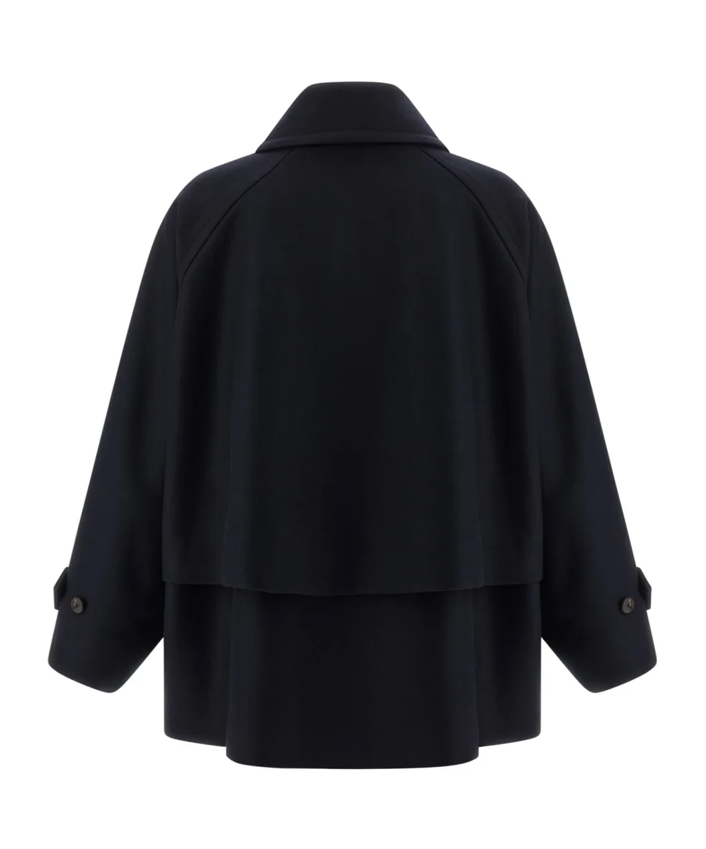 Bat Sleeve Caban Coat