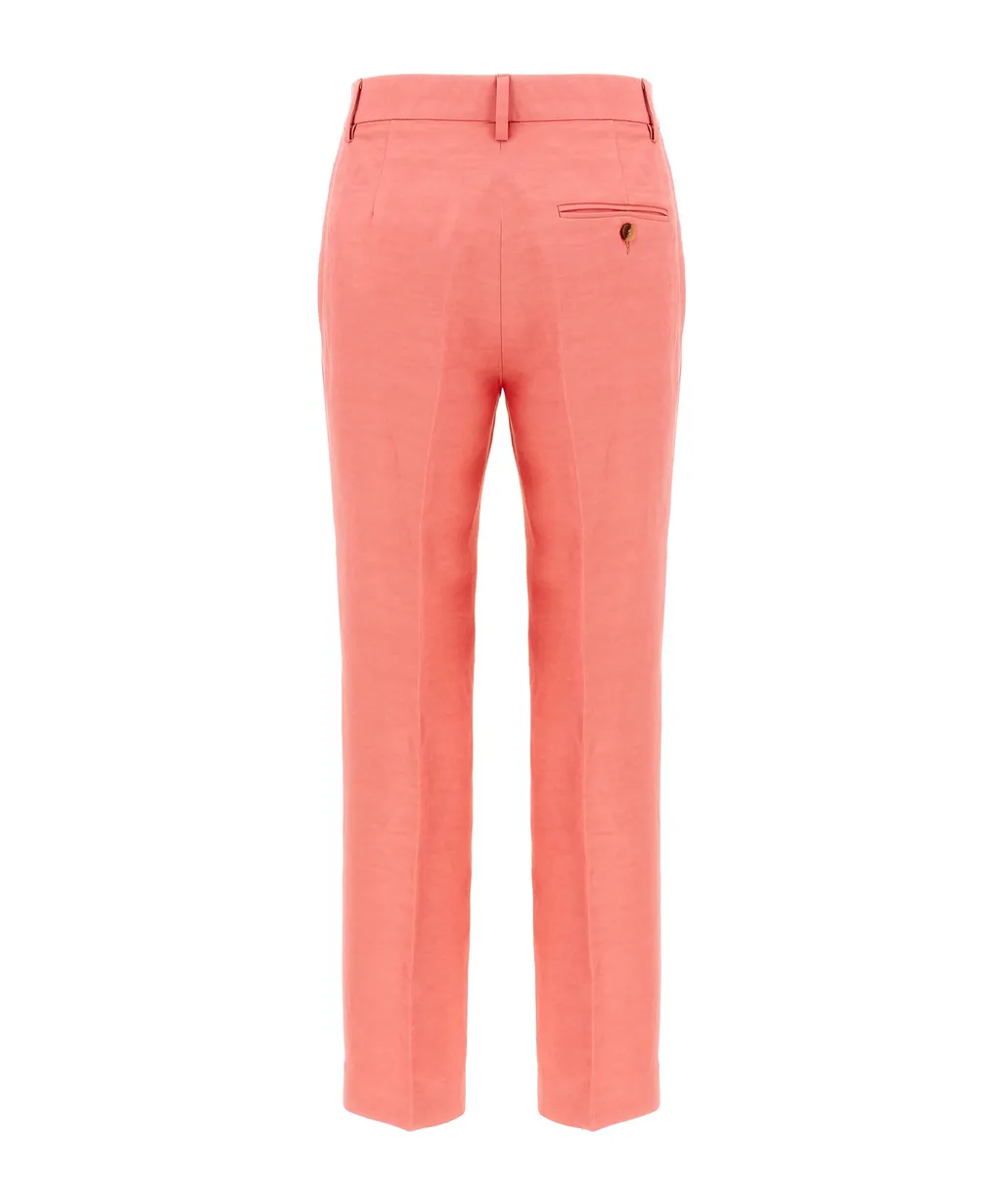 Pleated Straight-Leg Pants
