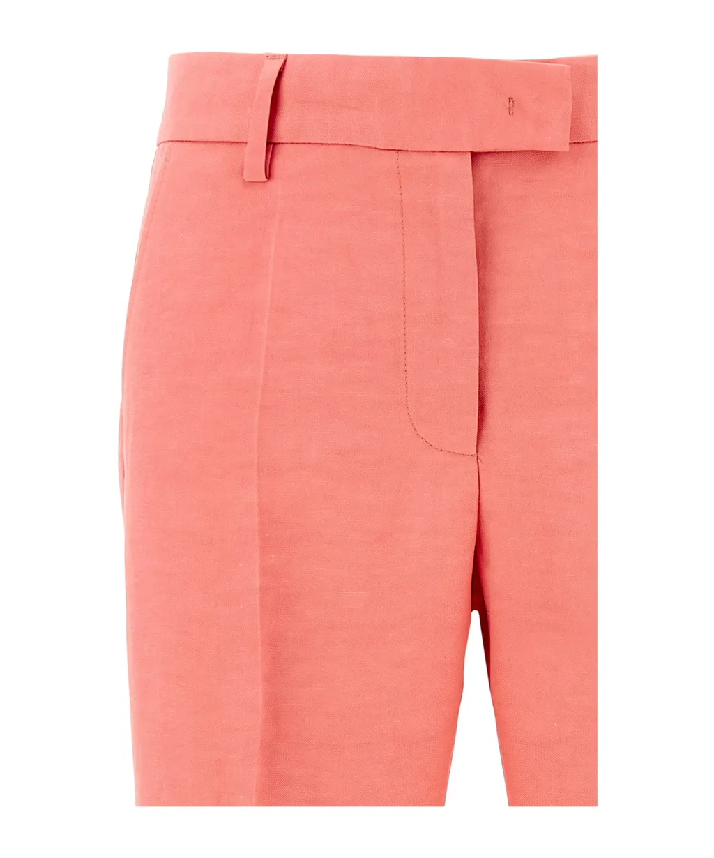 Pleated Straight-Leg Pants
