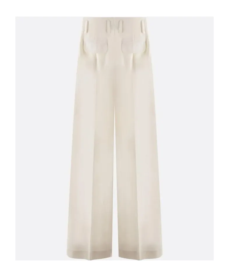 Wide-Leg Tailored Trousers