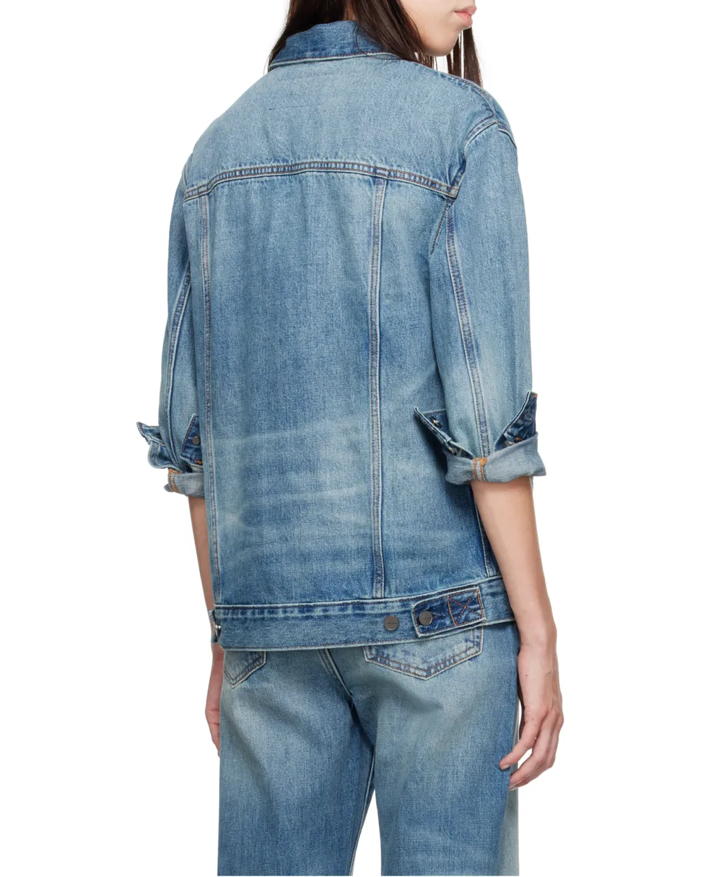 Single-Breasted Denim Coat