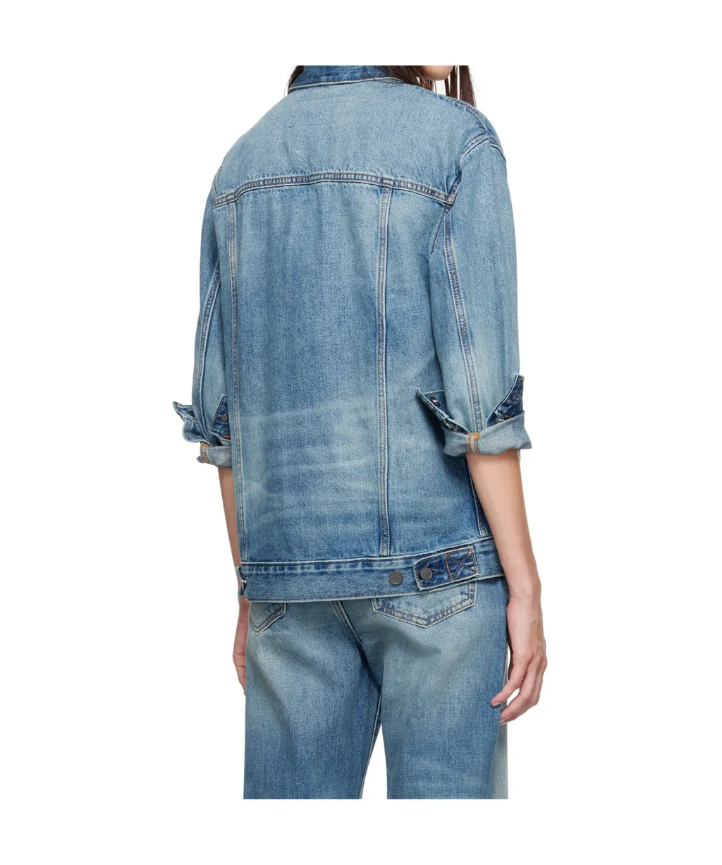 Single-Breasted Denim Coat