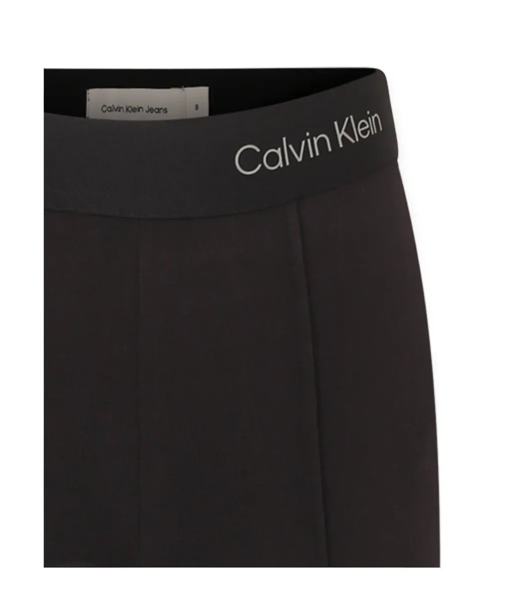 Elastic Waist Flared Pants