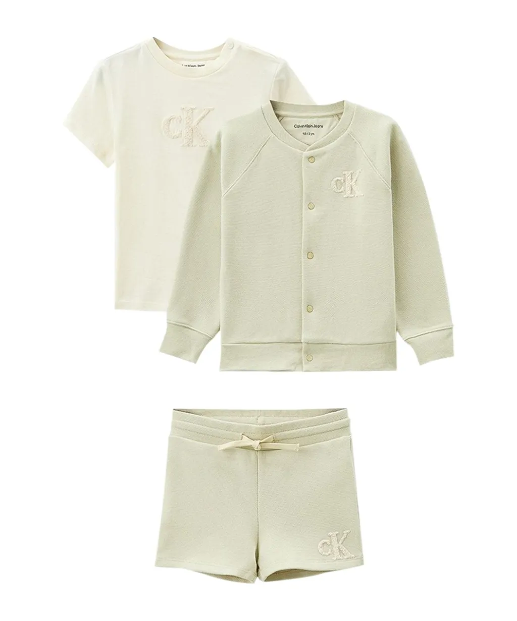Flocked Logo T-Shirt And Shorts Set