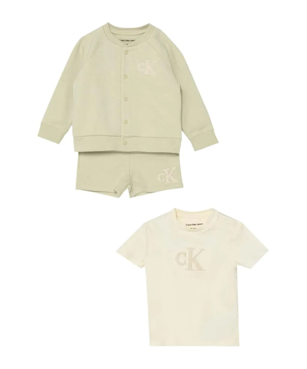 Flocked Logo T-Shirt And Shorts Set