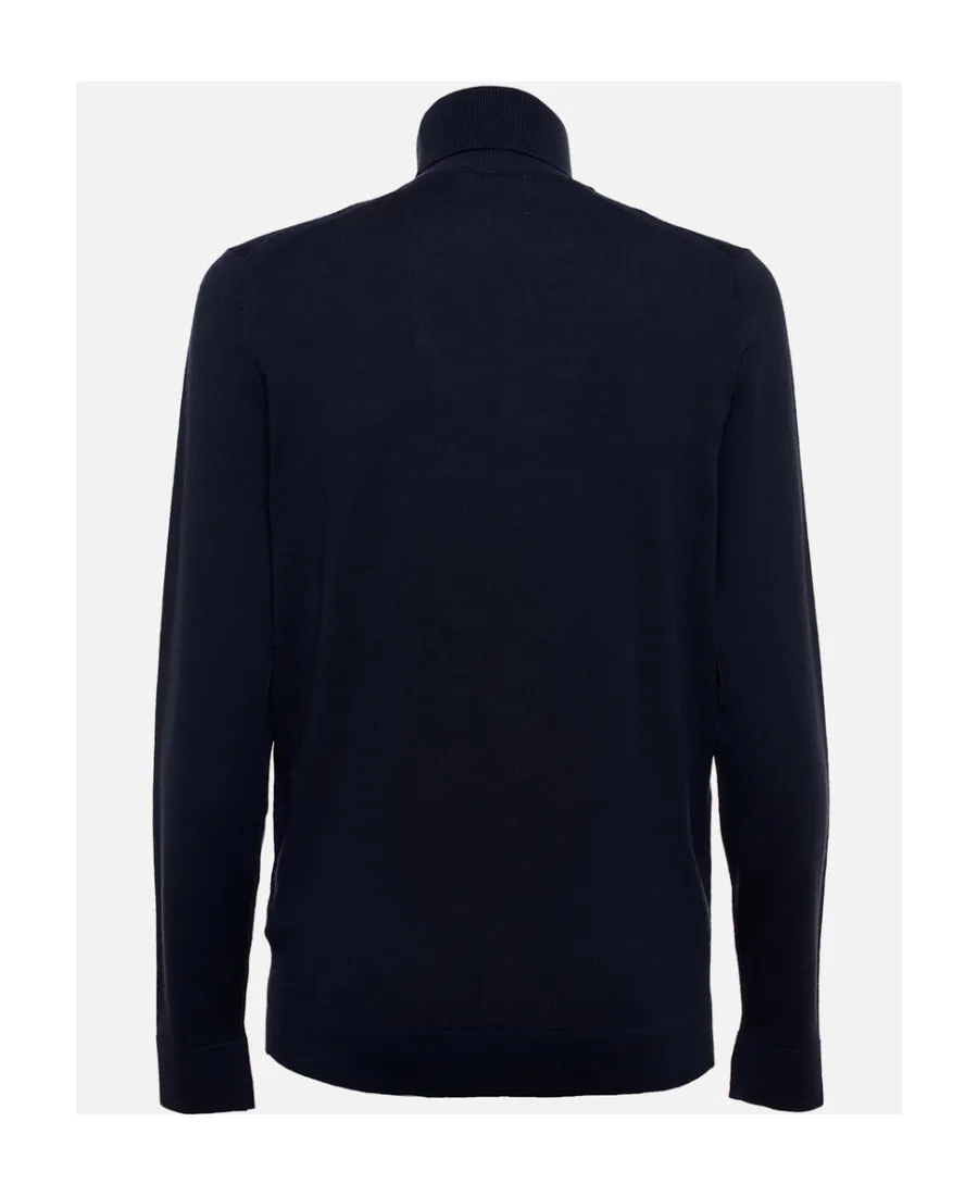 Long-Sleeve Fine-Knit Wool Jumper