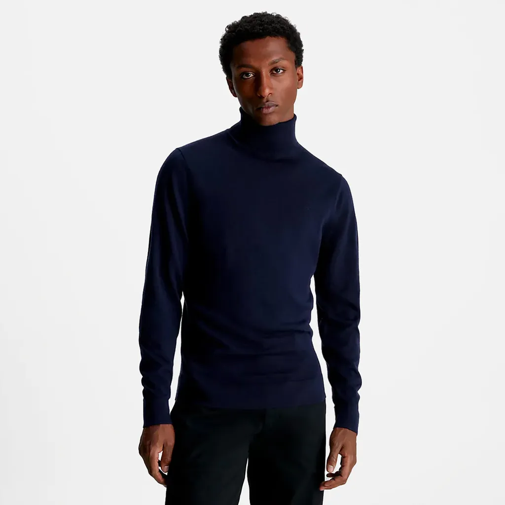 Long-Sleeve Fine-Knit Wool Jumper