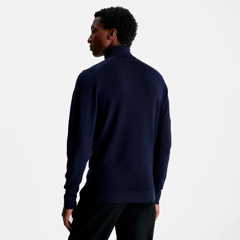 Long-Sleeve Fine-Knit Wool Jumper