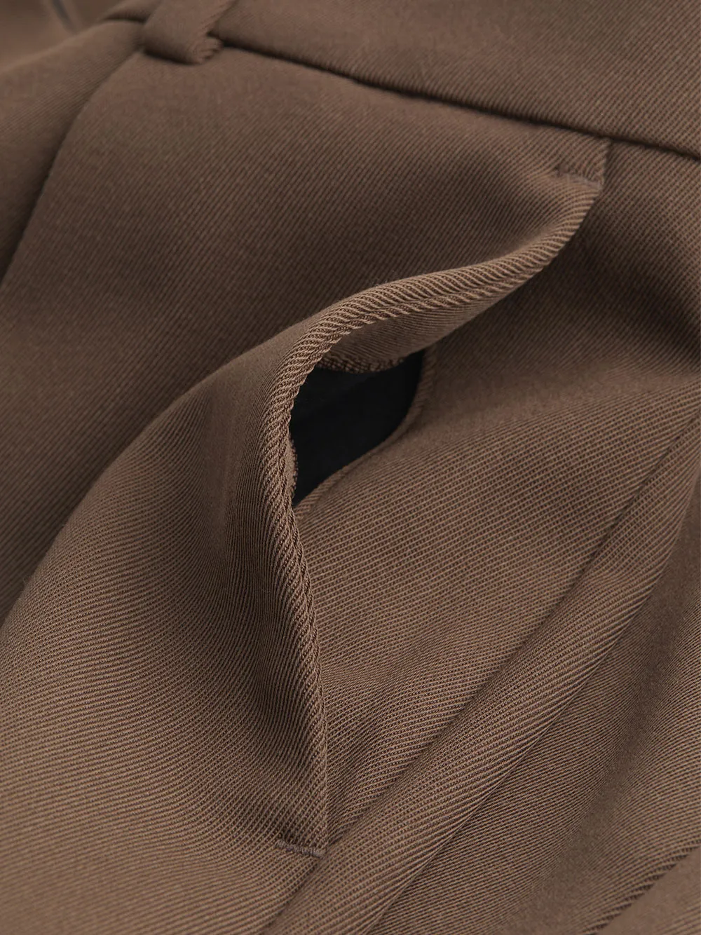 Wool Wide-Leg Casual Pants