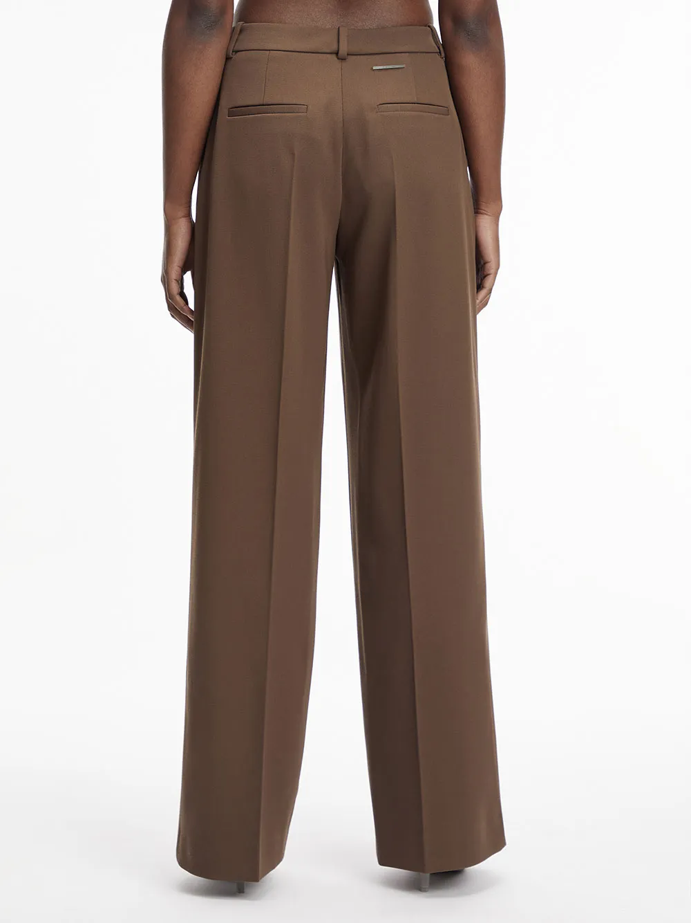 Wool Wide-Leg Casual Pants