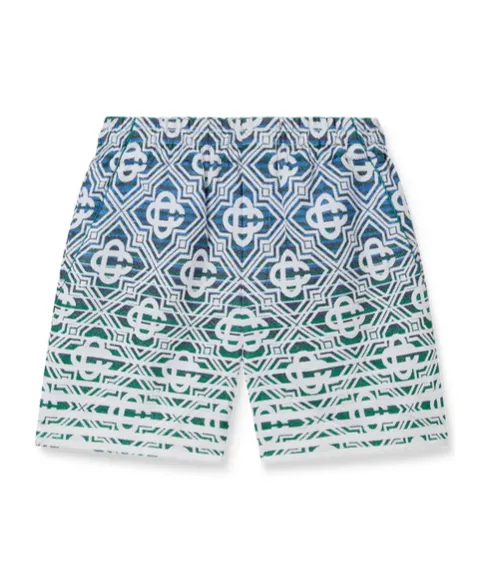 Monogram Gradient Elastic Waist Towelling Shorts