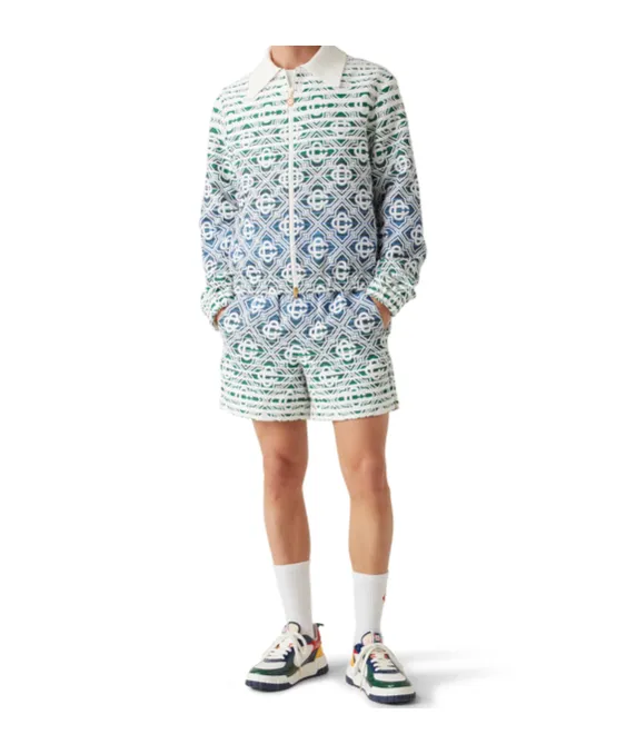 Monogram Gradient Elastic Waist Towelling Shorts