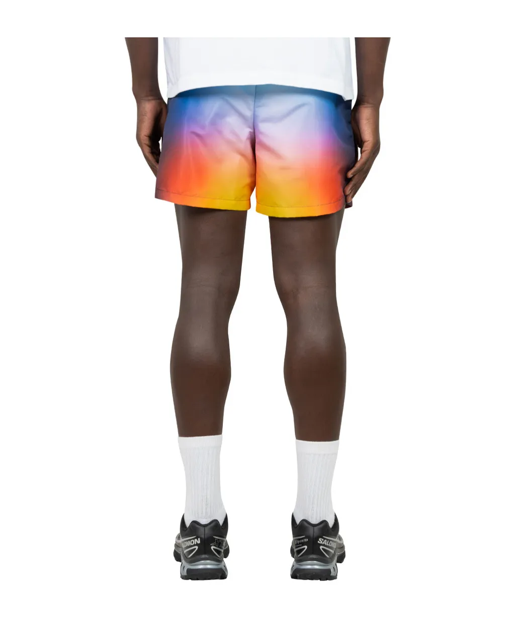 Gradient-Effect Logo Patch Swim Shorts