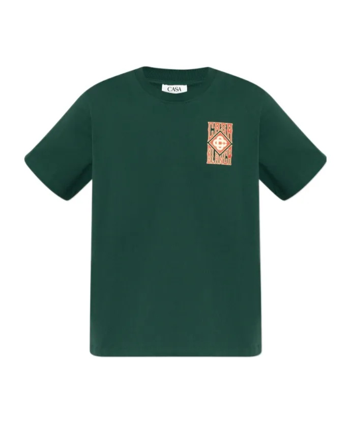 Gothic Logo Printed Short Sleeved T-Shirt