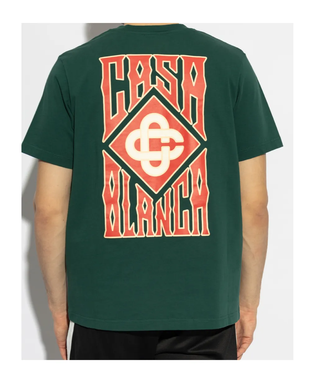 Gothic Logo Printed Short Sleeved T-Shirt