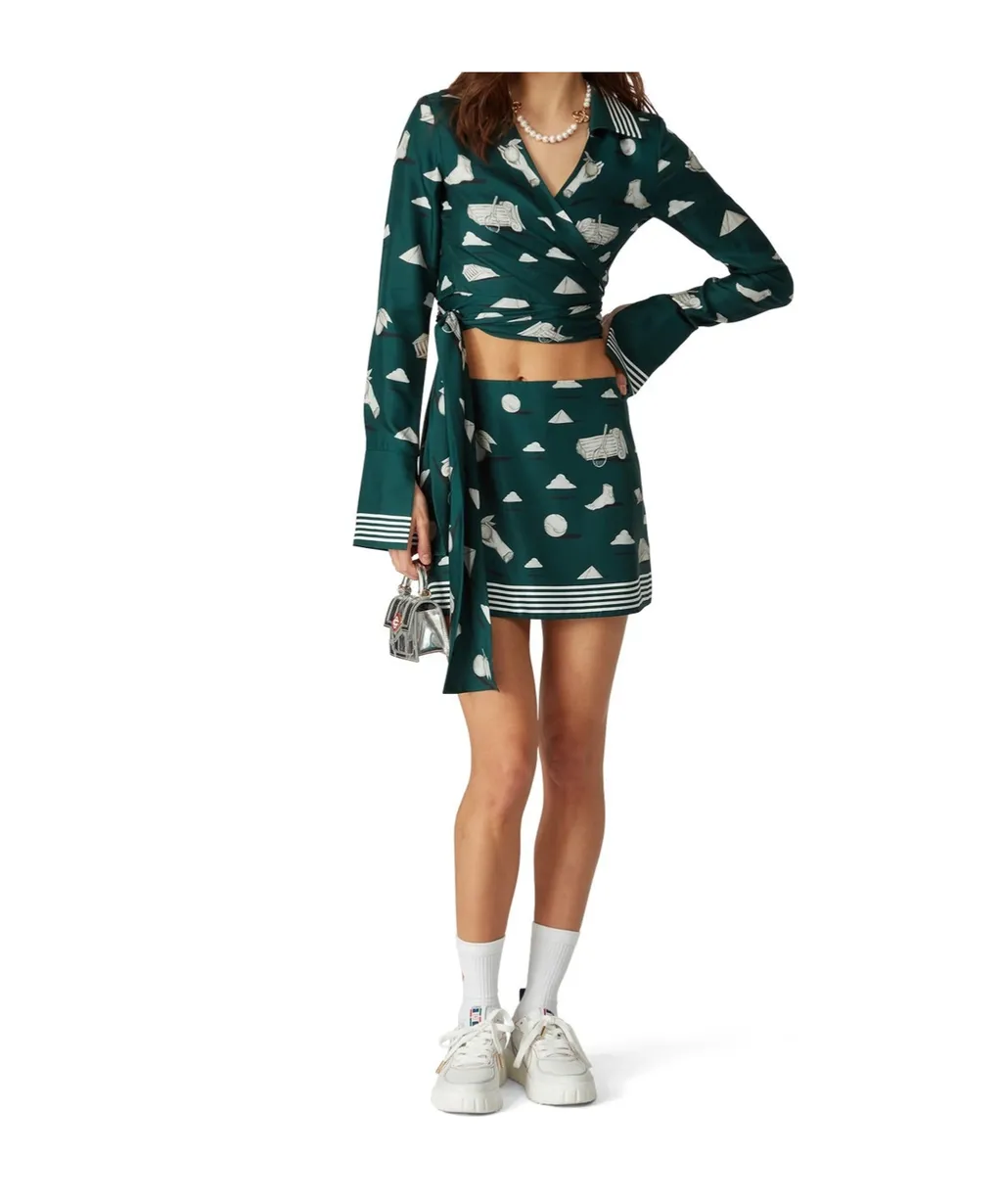 Graphic-Print Blouse
