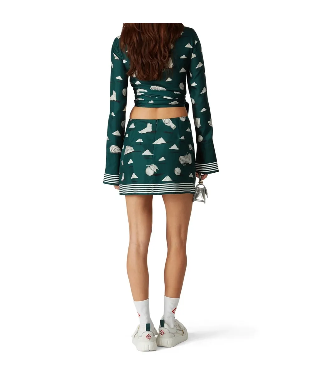 Graphic-Print Blouse