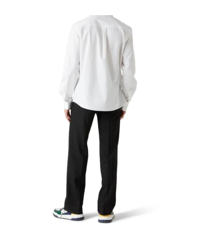 Orange Embroidered Long-Sleeved Shirt