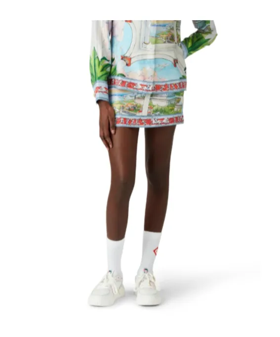 Le Passage Satin Mini Skirt