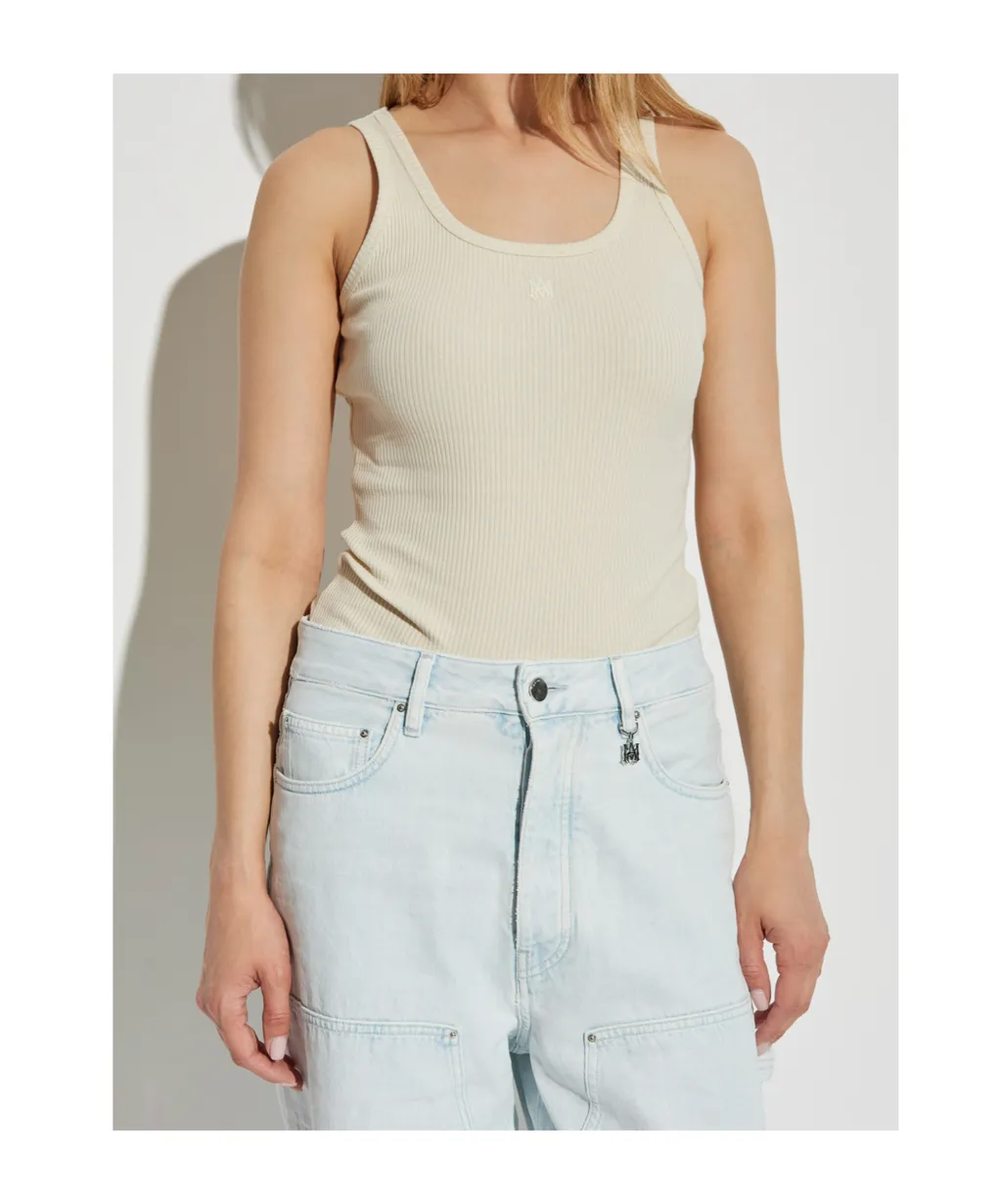 Ribbed Sleeveless Tank Top