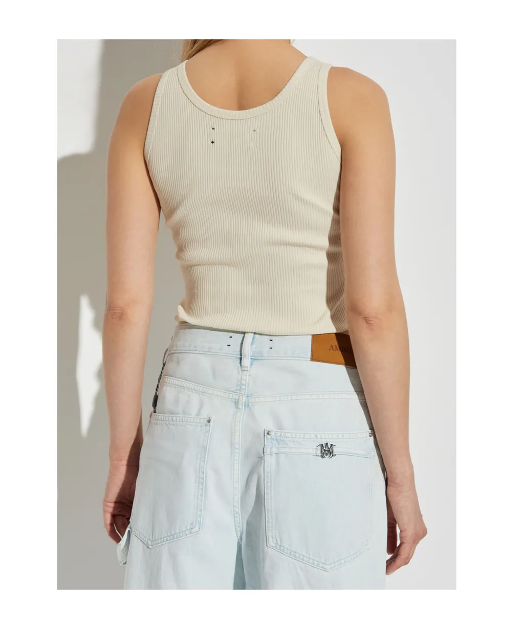 Ribbed Sleeveless Tank Top