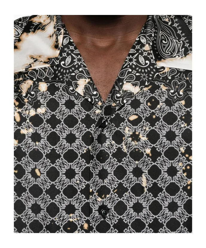 Silk Bandana-Print Shirt