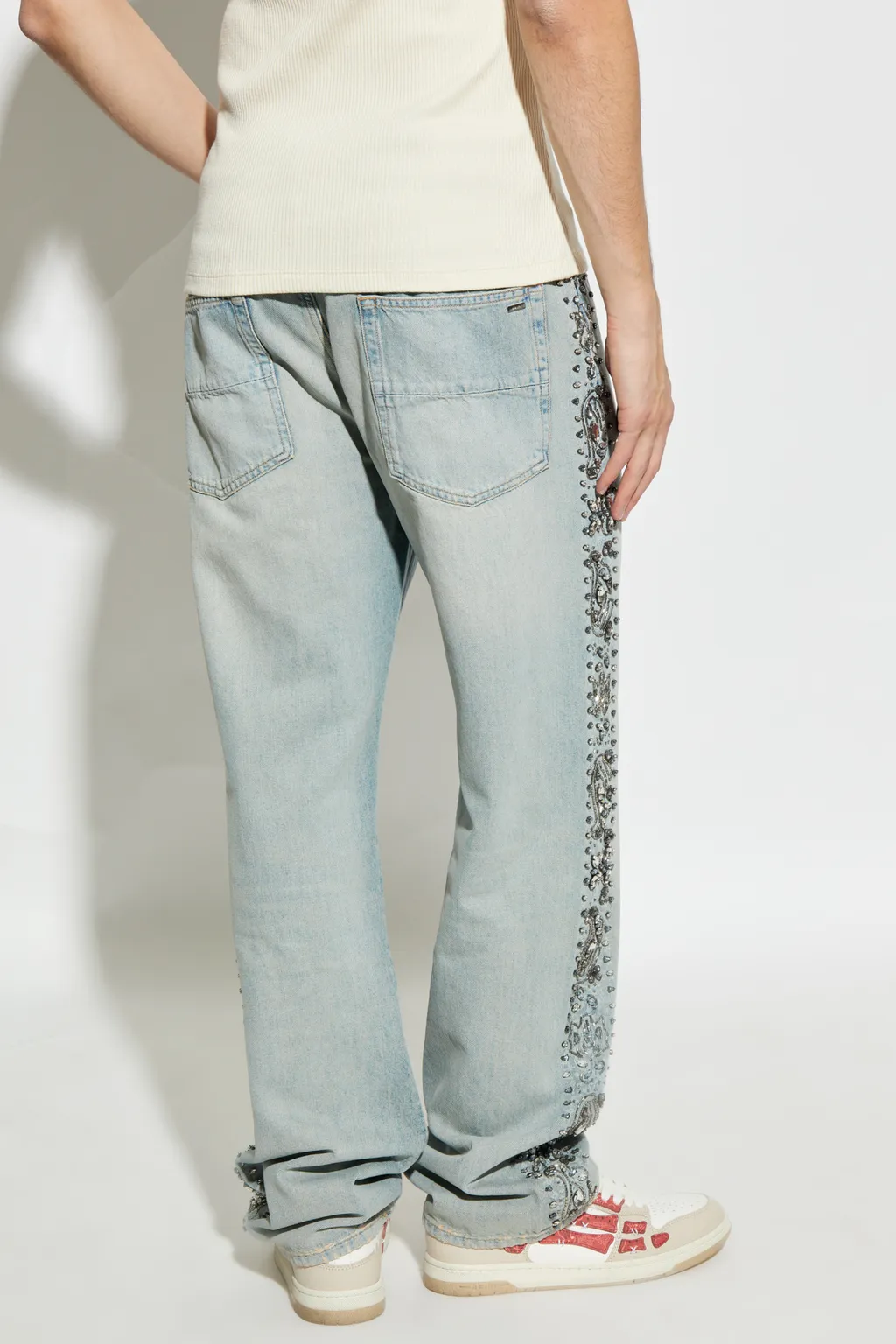 Crystal-Embellished Jeans