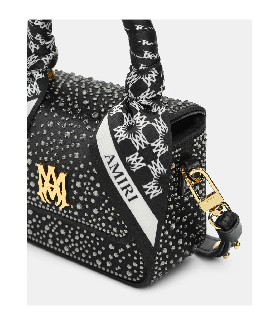 Rhinestone-Embellished Mini Bag