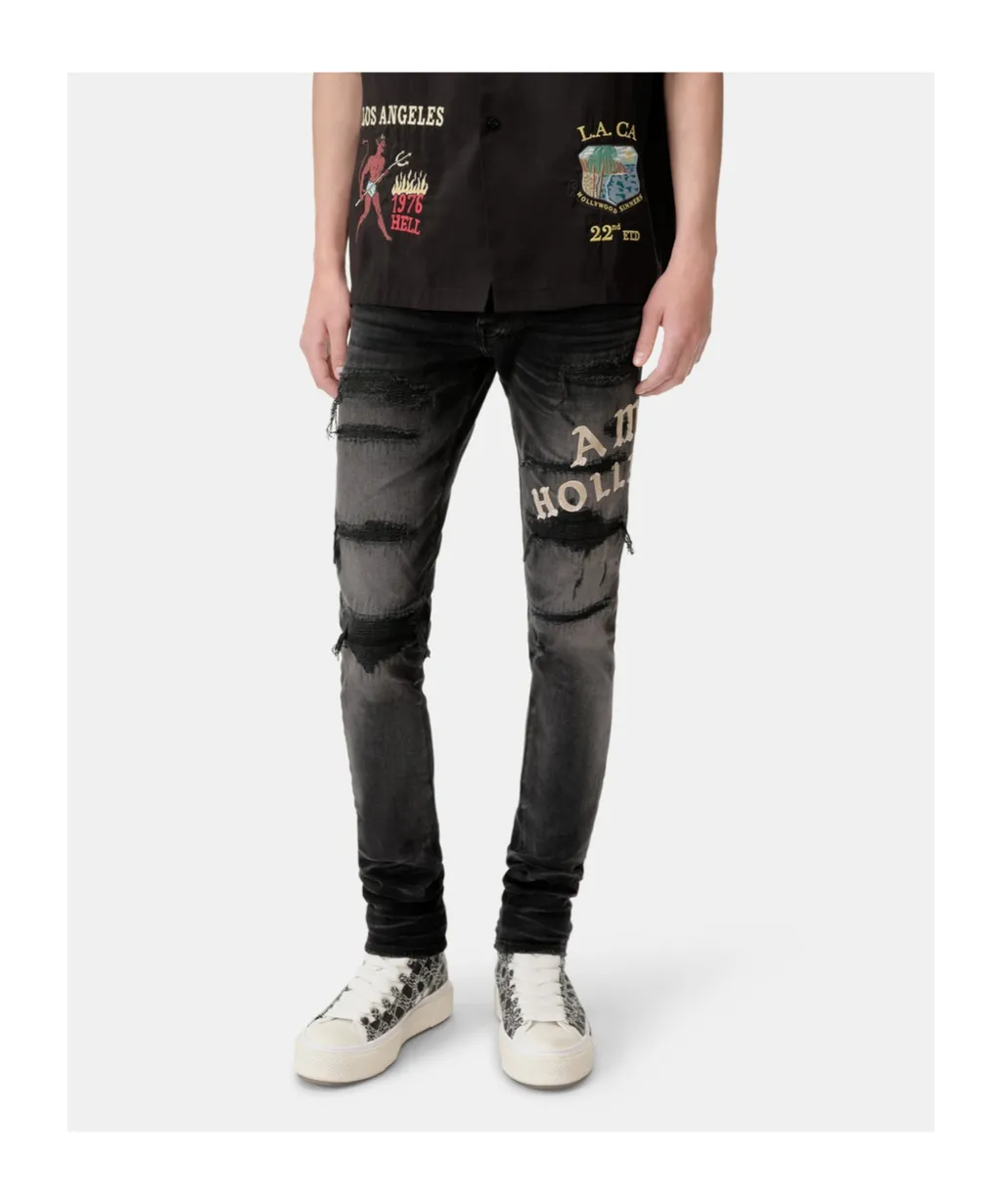 Distressed-Effect Skinny Jeans